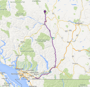 Map to Cariboo Claims