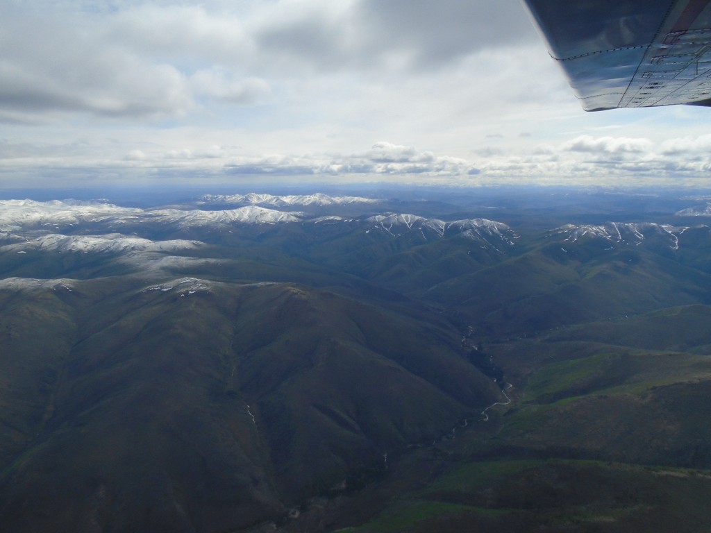 Aerial shot of the placer claims