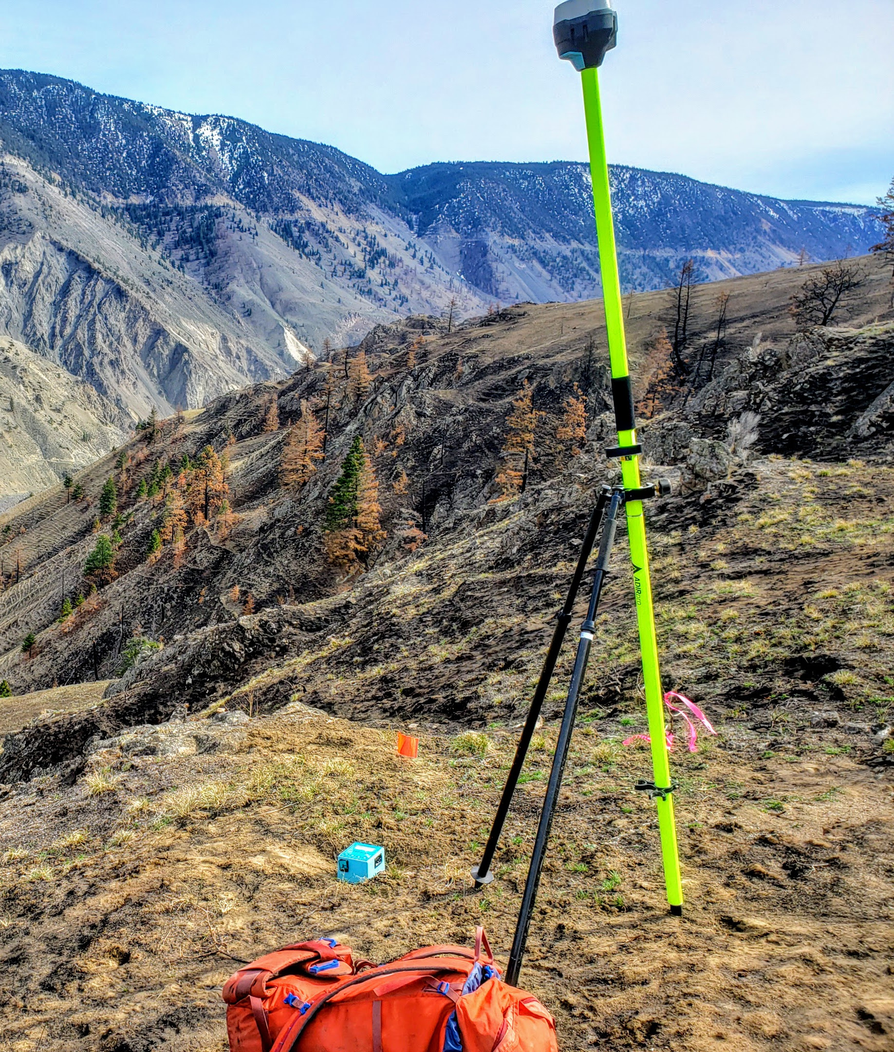 Placer property and fieldwork area in British Columbia