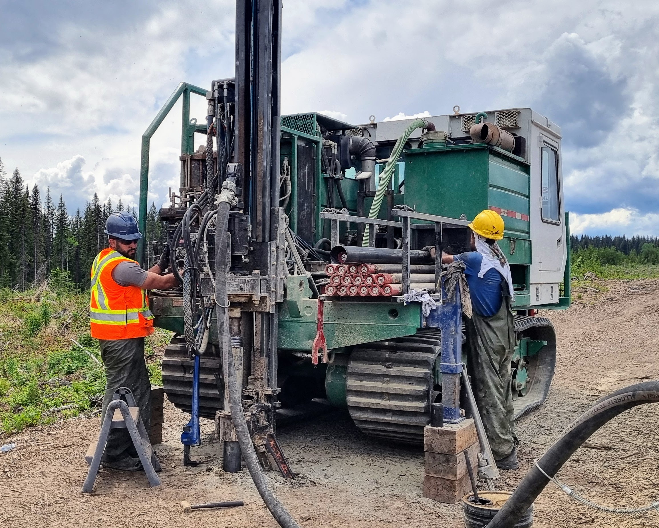 WCP placer drill operating in the field